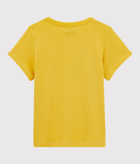 Kurzärmeliges T-Shirt aus Baumwolle für Mädchen gelb ORGE