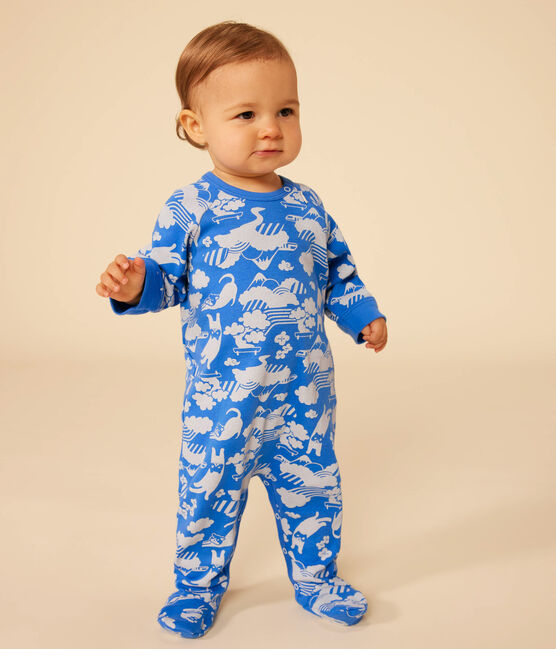 Baby-Pyjama aus Baumwolle, mit Reißverschluss FUJI/ MARSHMALLOW