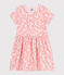 Kurzärmeliges Kinder-Kleid aus bedruckter Baumwolle rosa FLEUR/ SPI