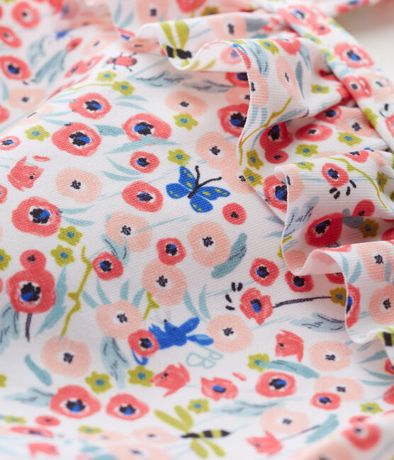 1-Teiliger gemusterter baby-badeanzug mädchen weiss MARSHMALLOW/weiss MULTICO