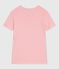 Kurzärmeliges Damen T-Shirt aus Baumwolle mit Streifen rosa GRETEL/weiss MARSHMALLOW