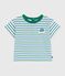 Kurz&auml;rmeliges Baby-T-Shirt aus Baumwolle mit Streifen weiss/vielfarbig