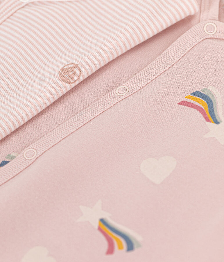 2er-Set Strampler aus Baumwolle vielfarbig