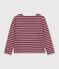 Damen-Streifenshirt Marini&egrave;re aus Baumwolle rot/weiss