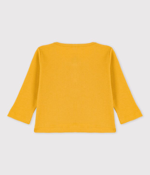 Baby-Cardigan aus Baumwolle und Lyocell gelb