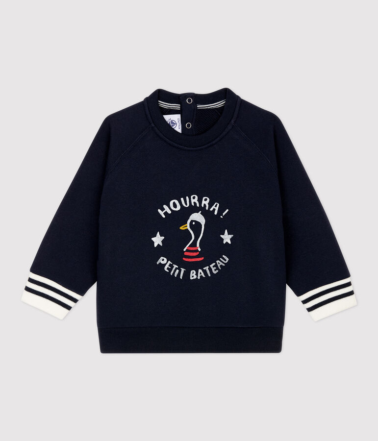 Baby-Sweatshirt aus Molton. blau