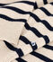 Damenpullover aus Wolle mit Marinestreifen weiss AVALANCHE/blau SMOKING