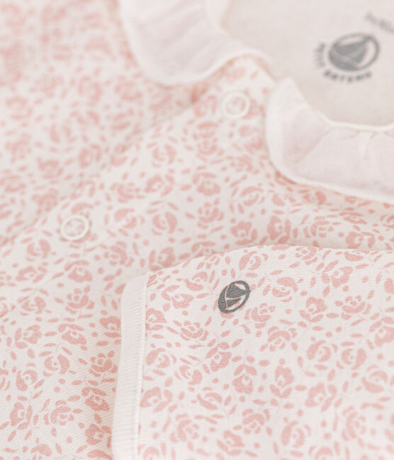 Baby-Strampler aus Baumwolle mit Blumenprint MARSHMALLOW/ PANTY