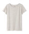 Meliertes Damen-Maxishirt aus extrafeinem, gedoppeltem Jersey grau BELUGA CHINE