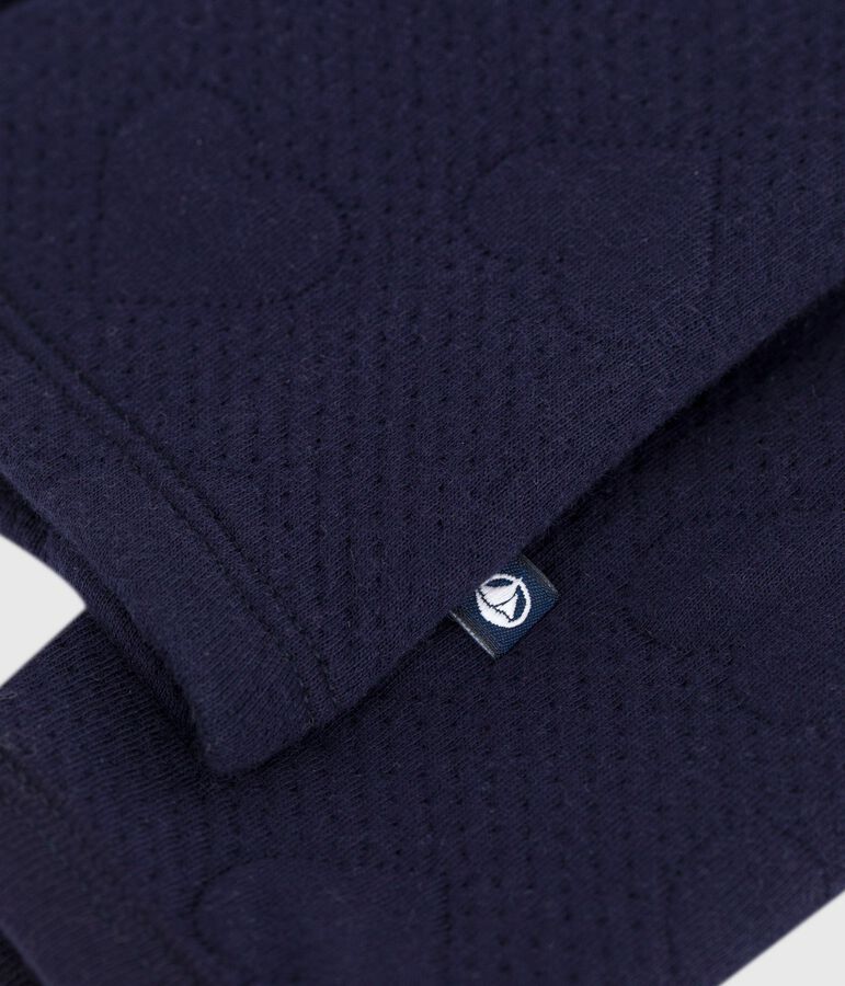 Baby-Cardigan aus festem Baumwollstoff mit Herzmotiv blau
