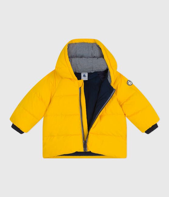 Baby-Winterjacke einfarbig gelb JAUNE