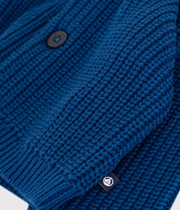 Baby-Cardigan aus Baumwollstrick blau