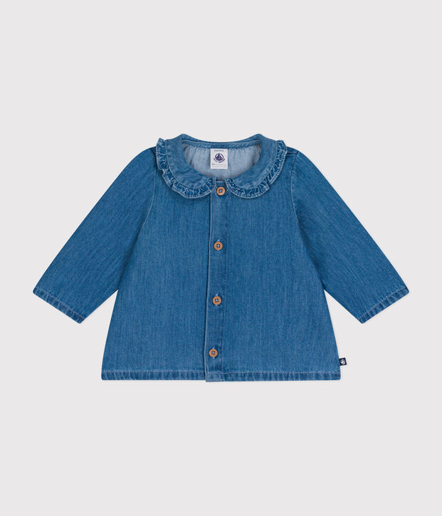 Baby-Bluse aus leichtem Denim blau