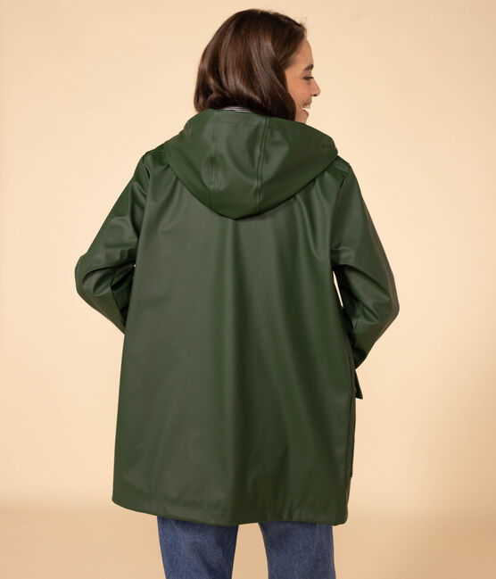 Regenjacke aus recyceltem Material und Bio-Baumwolle grün AVORIAZ