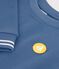 Kinder-Sweatshirt aus einfarbiger Baumwolle blau