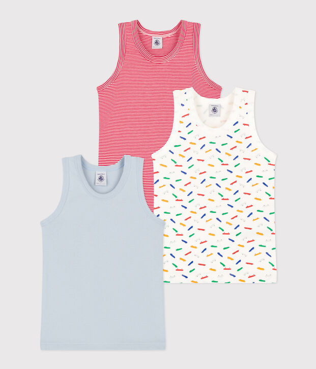 3er-Set Kinder-Tanktops aus Baumwolle vielfarbig