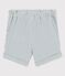 Gestreifte Baby-Shorts aus Seersucker blau BRUT/weiss MARSHMALLOW