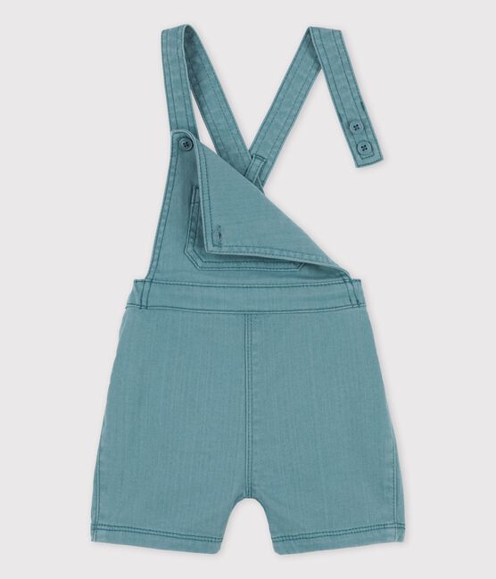 Kurze Baby-Latzhose aus gefärbtem Denim grün BRUT