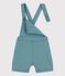 Kurze Baby-Latzhose aus gefärbtem Denim grün BRUT