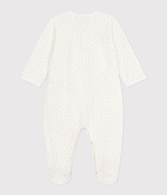 Strampler aus Nicki mit kleinen Herzen weiss MARSHMALLOW/weiss MISTIGRI