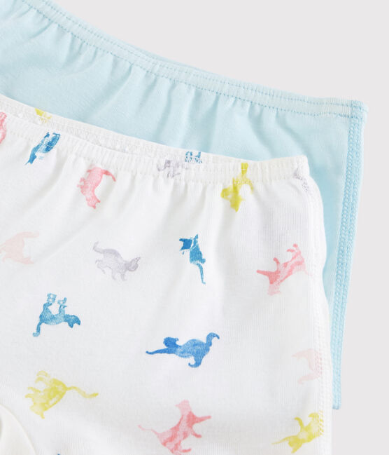 2er-Set Shortys mit buntem Katzenmotiv für Mädchen variante 1