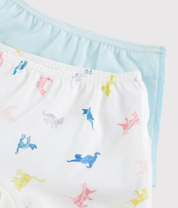 2er-Set Shortys mit buntem Katzenmotiv f&uuml;r M&auml;dchen vielfarbig