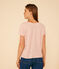T-Shirt Le Droit aus Leinen mit Rundhalsausschnitt, Damen rosa SALINE