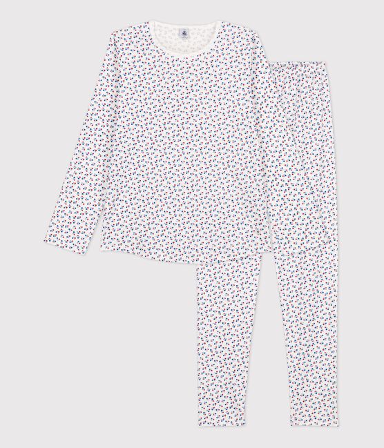 Kinderpyjamas aus Baumwolle mit Blumenmotiv für Mädchen weiss MARSHMALLOW/weiss MULTICO