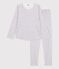 Kinderpyjamas aus Baumwolle mit Blumenmotiv für Mädchen weiss MARSHMALLOW/weiss MULTICO