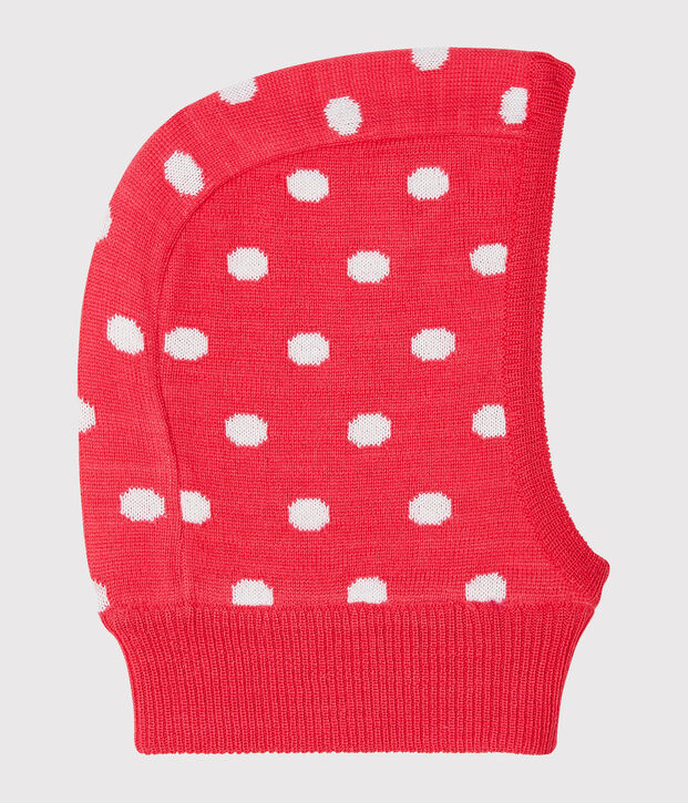 Kapuzenm&uuml;tze f&uuml;r Babys, unisex rot/weiss