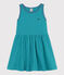 Gestreiftes Kinderkleid aus Baumwolle für Mädchen grün LAVIS/blau VERDE