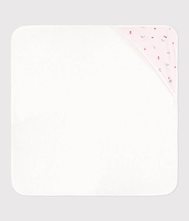 Viereckiges Baby-Badetuch aus Baumwolle rosa/vielfarbig