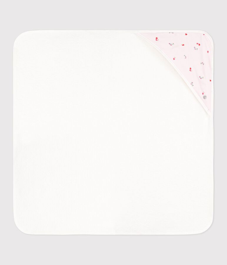 Viereckiges Baby-Badetuch aus Baumwolle rosa BARELY/ MULTICO