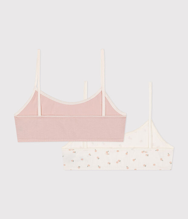 2er-Set Kinder-Bustier aus Baumwolle und Elastan vielfarbig
