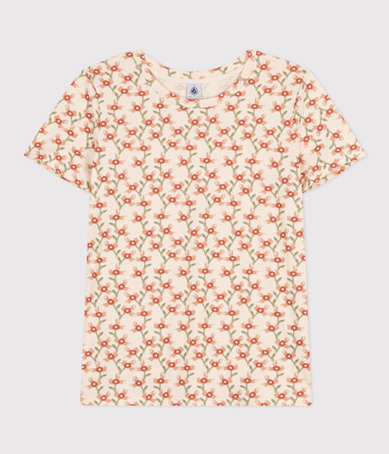 Damen-T-Shirt LE DROIT aus Baumwolle mit Rundhalsausschnitt weiss AVALANCHE/ MULTICO