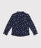 Kinder-Hemd aus Flanell für Jungen blau MEDIEVAL/weiss MARSHMALLOW