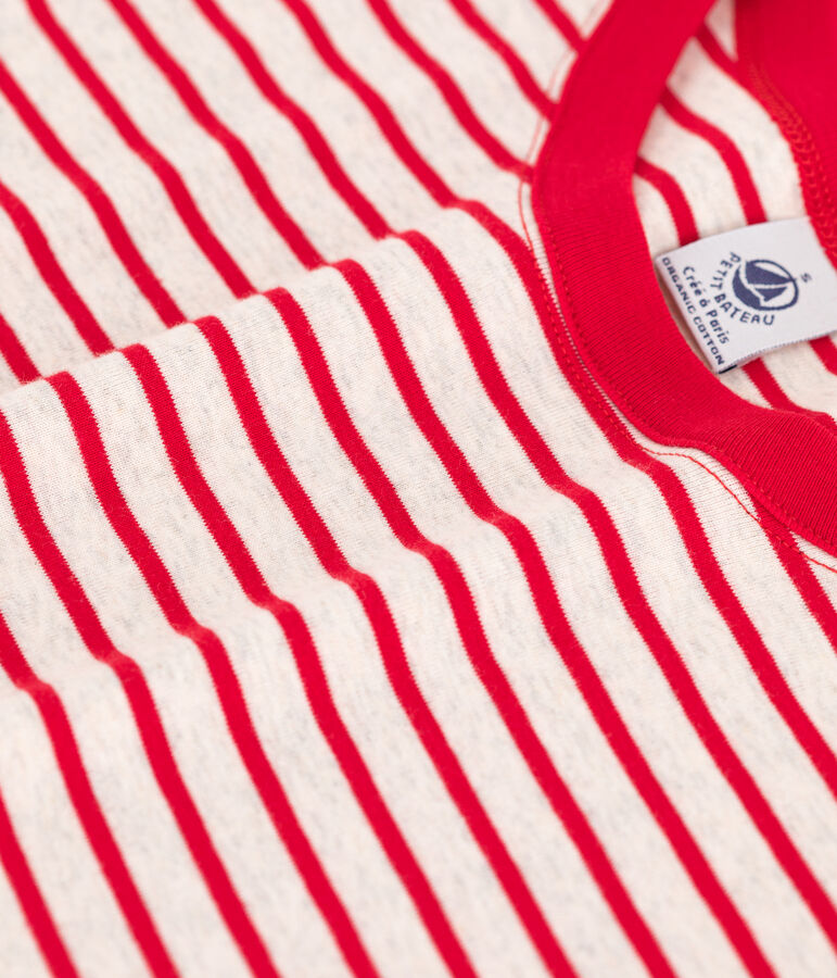 T-Shirt L&rsquo;ICONIQUE aus Baumwolle mit rundem Ausschnitt f&uuml;r Damen beige/rot