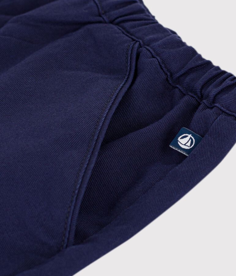 Kinder-Shorts aus einfarbiger Baumwolle blau SOIR