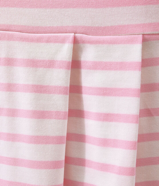 KURZARMKLEID weiss MARSHMALLOW/rosa BABYLONE