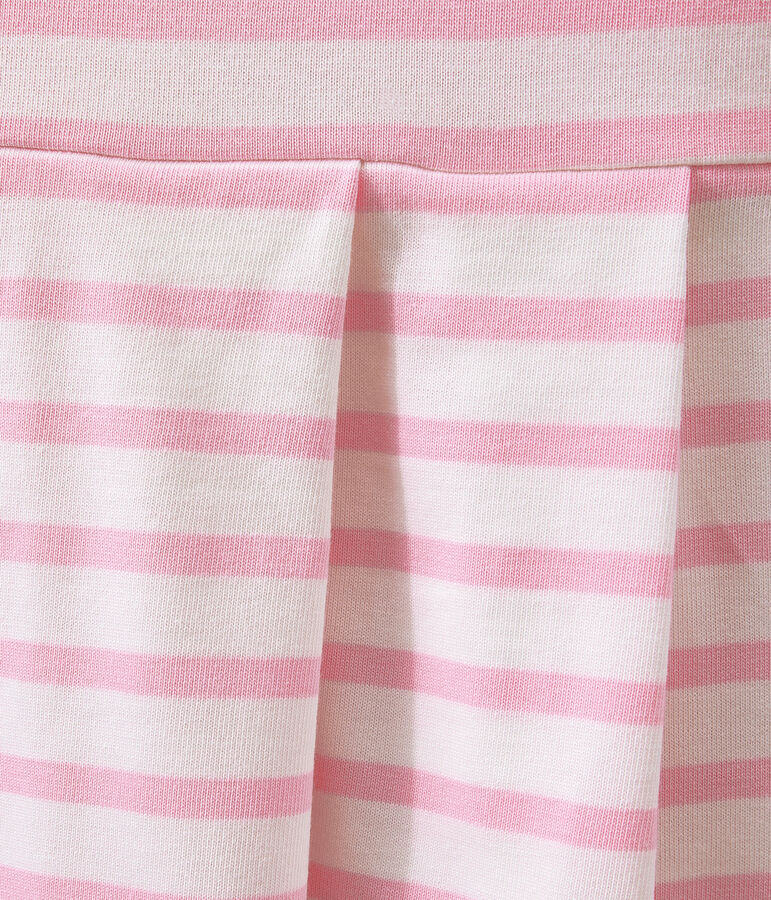 KURZARMKLEID weiss/rosa