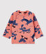 Baby-Sweatshirt aus Molton mit Tierprint