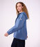 Kurze Damen-Regenjacke blau