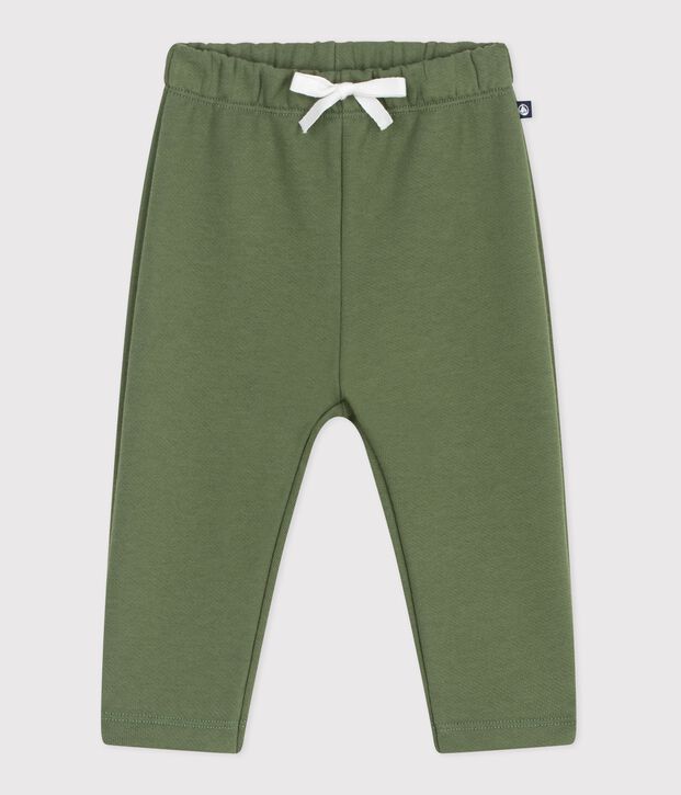Baby-Jogginghose aus einfarbiger Baumwolle OLIVINE