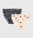 2er-Set Damen-Slips aus Baumwolle mit Rüschen