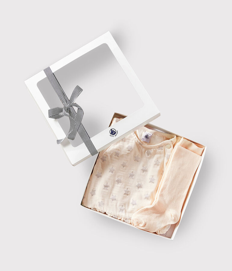 Geschenkset: Kinderkleid und Strumpfhose f&uuml;r M&auml;dchen vielfarbig