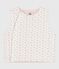 Wendbare Baby-Weste aus bedruckter Baumwolle weiss MARSHMALLOW/weiss MULTICO