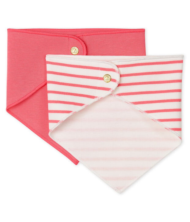 Set aus zwei Halstuch-L&auml;tzchen f&uuml;r kleine M&auml;dchen vielfarbig