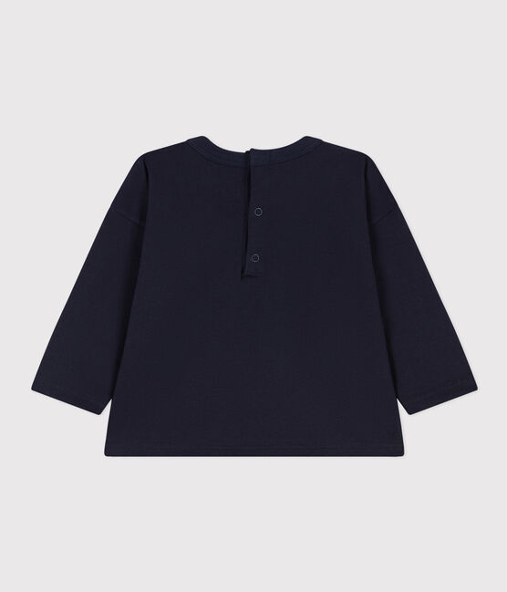 Langärmeliges Baby-T-Shirt aus Jersey blau SMOKING