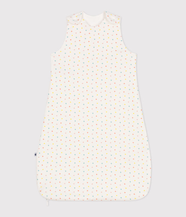 Babyschlafsack aus bedruckter Baumwolle, TOG 1,5 weiss/vielfarbig