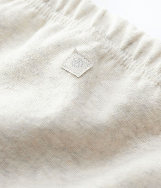 Baby-Hose aus Bio-Baumwolljersey in meliertem Grau beige MONTELIMAR CHINE